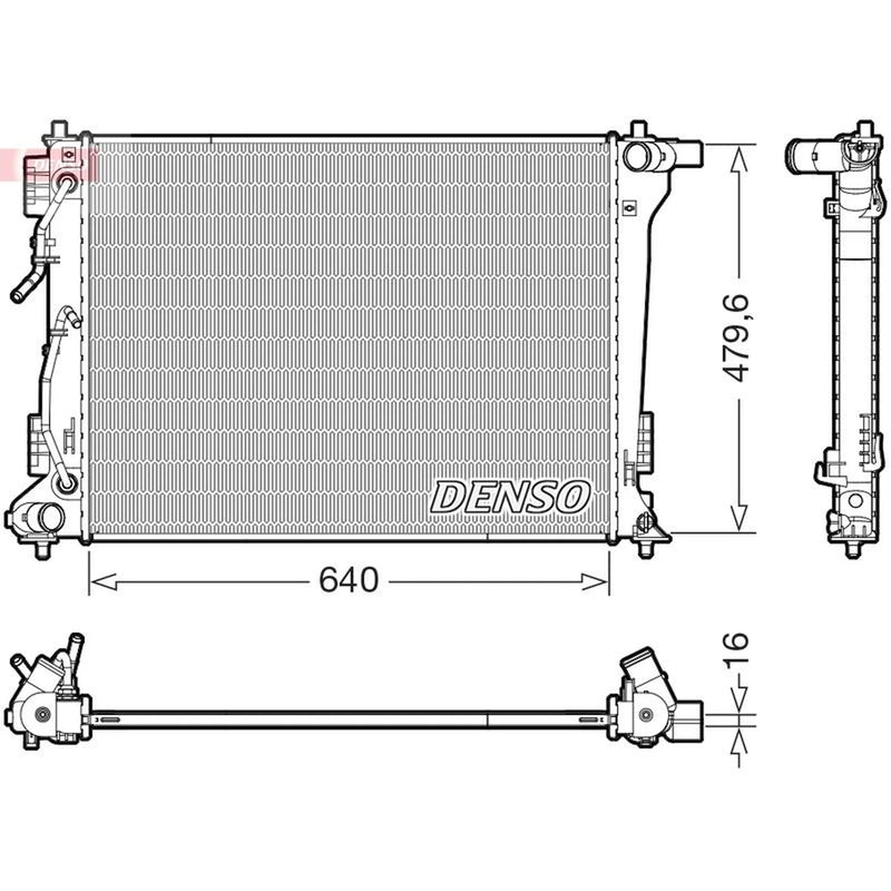 Denso Engine Radiator DRM41027