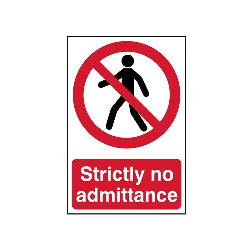 Scan Strictly No Admittance - PVC Sign 200 x 300mm - 0608