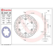 Brembo 2 x Rigid Rear Brake Disc Brake Discs 68B407A6