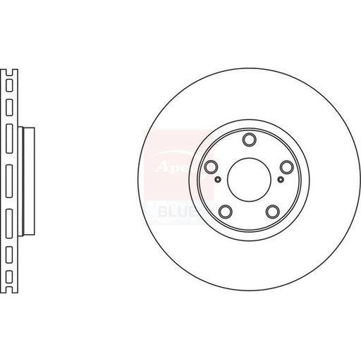 Apec 2 x Vented Front Brake Discs SDK6584