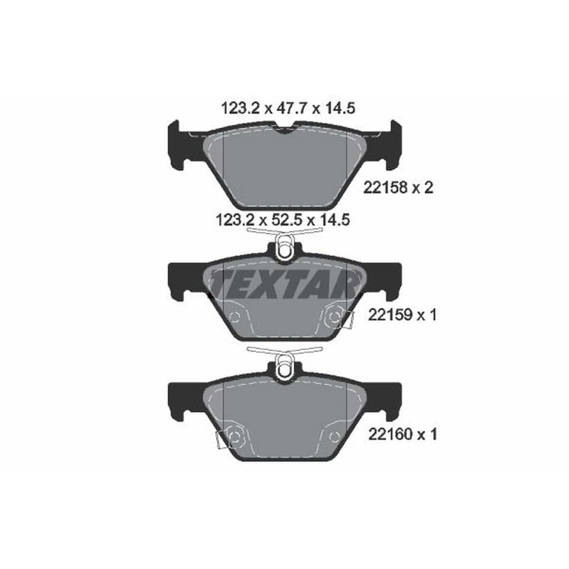 Textar Rear Brake Pad Set 2215801