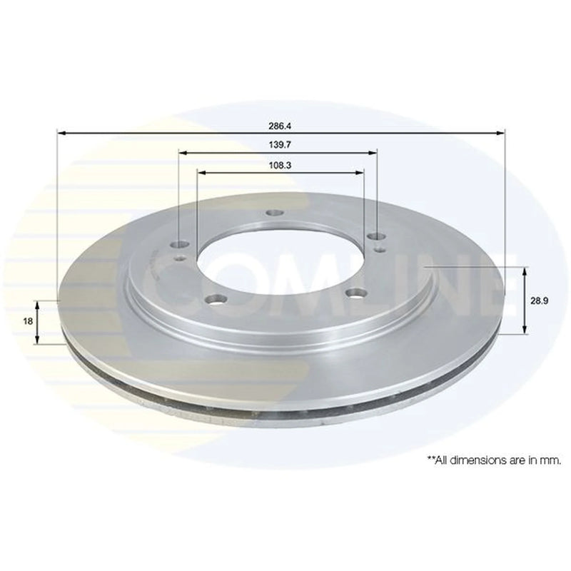 Comline 2 x Front Brake Discs ADC0917V