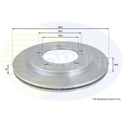 Comline 2 x Front Brake Discs ADC0917V