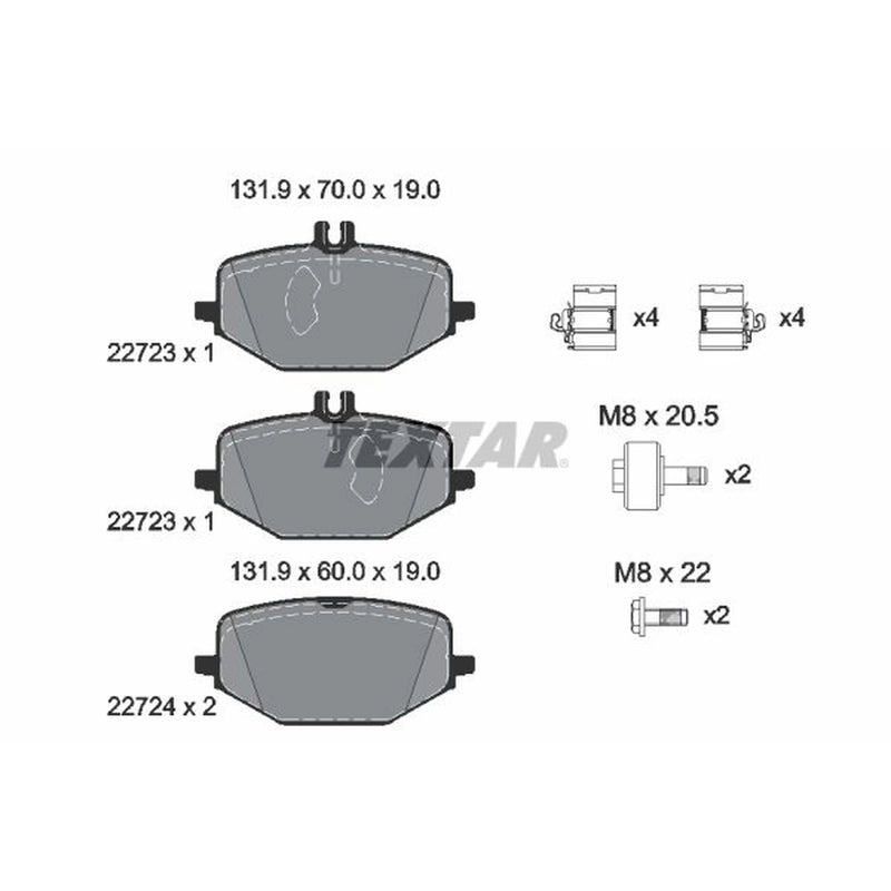 Textar Rear Brake Pad Set 2272301