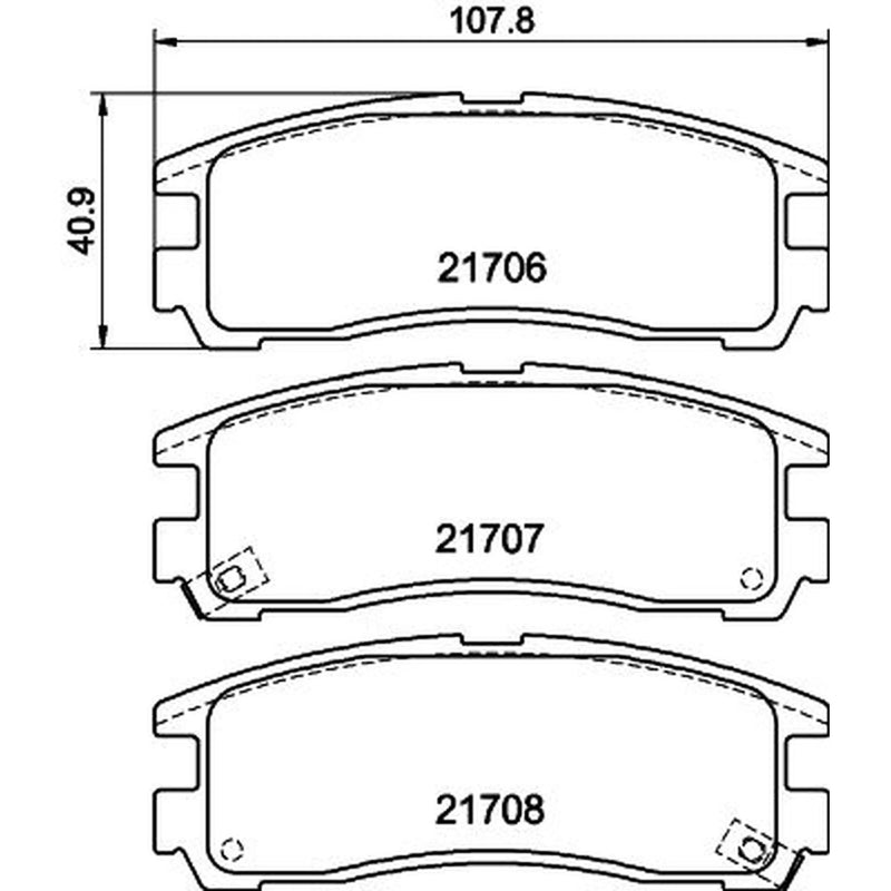 DON Rear Brake Pad Set PCP1860