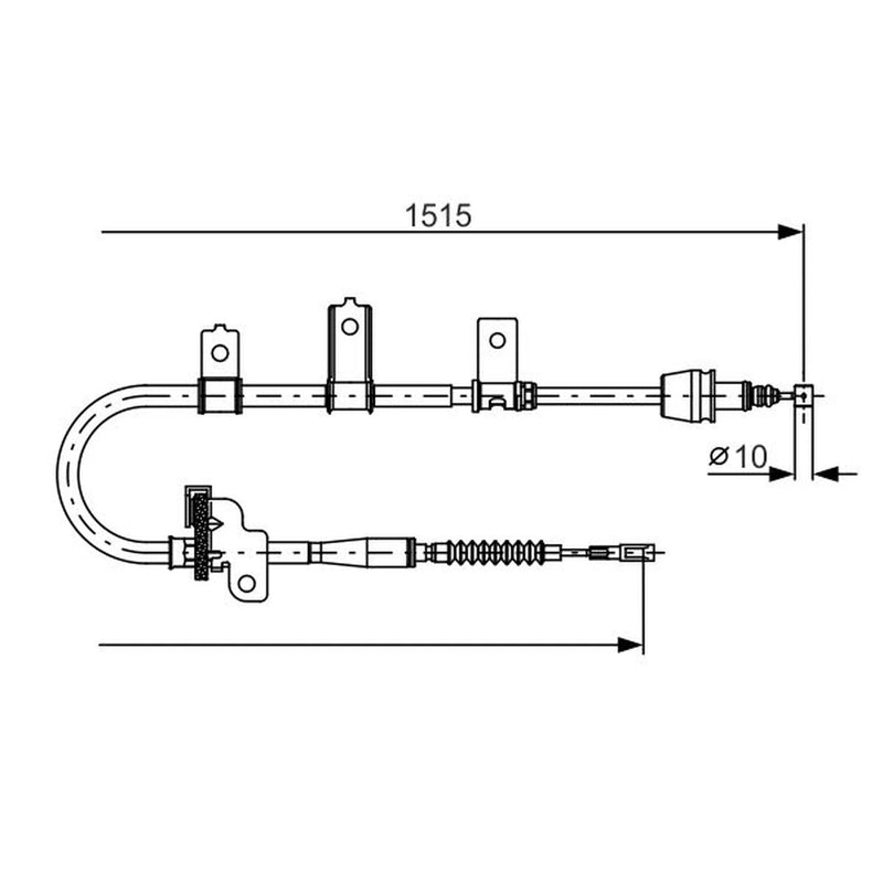 Bosch Handbrake Cable Left Rear 1 987 482 098