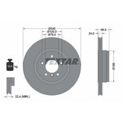 Textar 2 x Externally Vented Rear Brake Discs 92123203