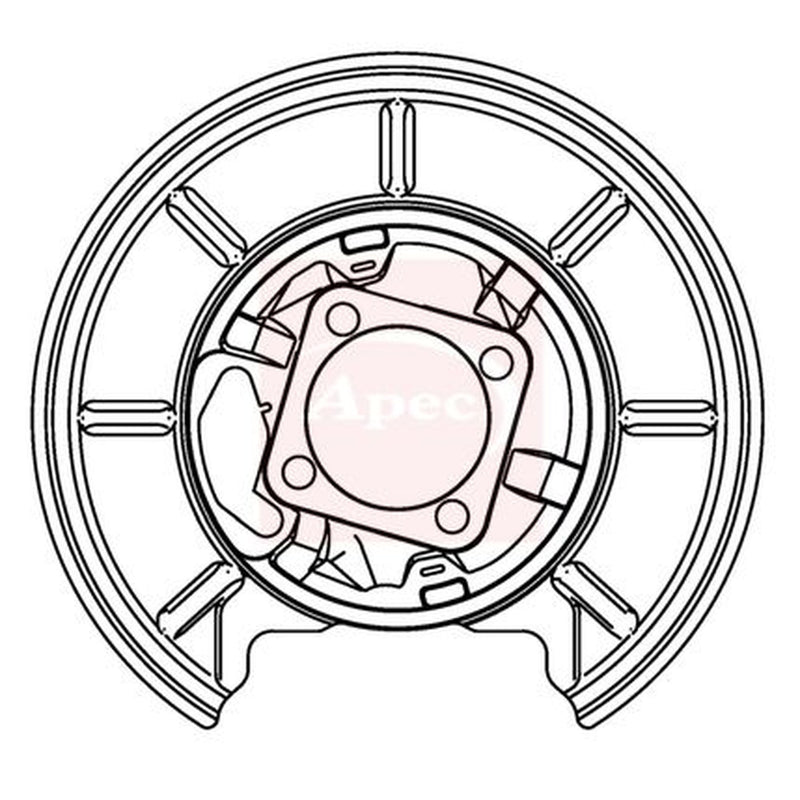 Apec Brake Disc Splash Guard Rear Left ASG1165
