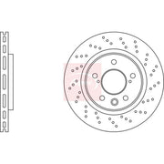 Apec 2 x Perforated/Vented Rear Brake Discs DSK3597