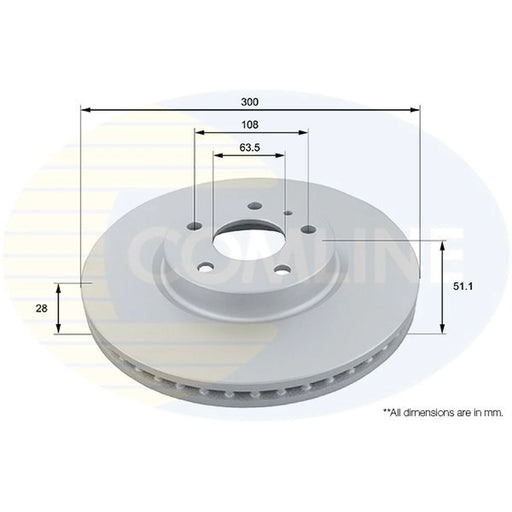 Comline 2 x Front Brake Discs ADC1272V