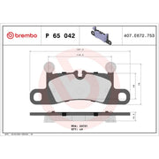 Brembo 4 x Rear Brake Pad Set P65042