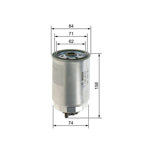 Genuine Bosch Car Fuel Filter N4510 Fits Kia Rio Crdi - 1.5 - 05-11 1457434510 Bosch  - Town Parts