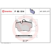 Brembo 4 x Front Brake Pad Set P65014