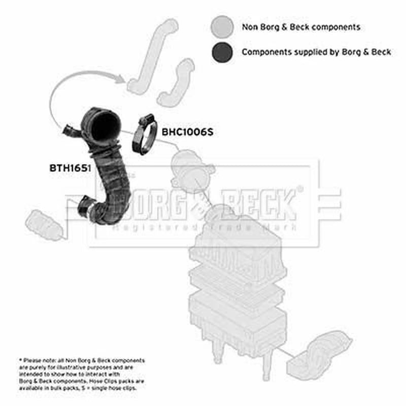 Borg & Beck Air Filter Intake Hose NBR (nitrile butadi BTH1651