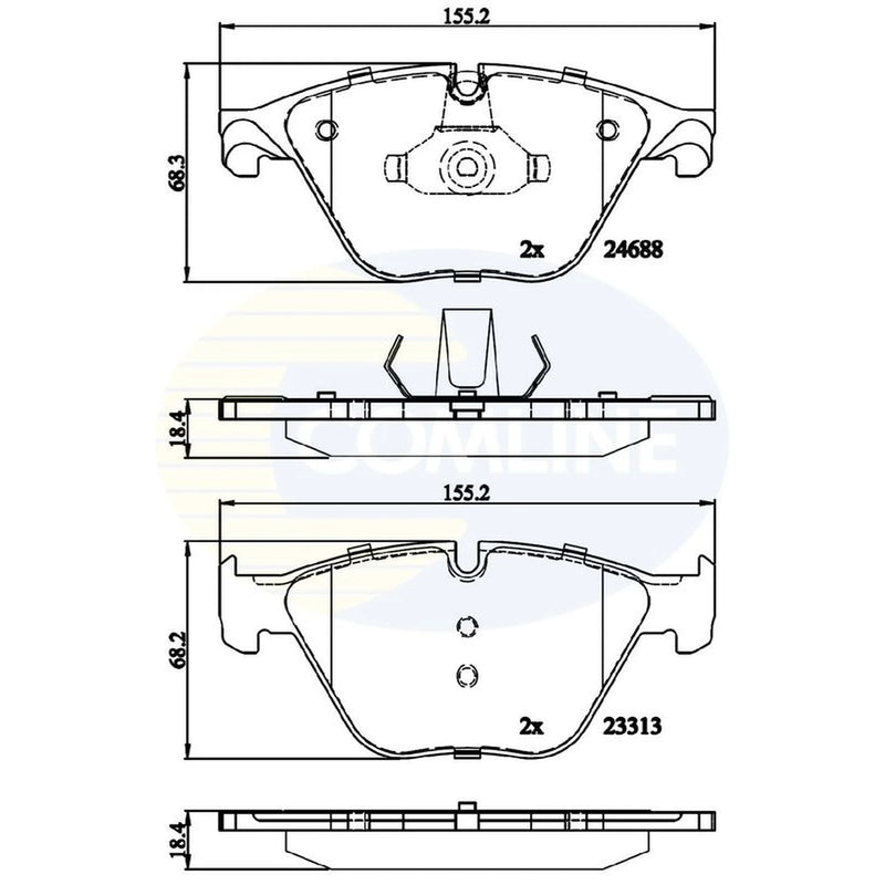 Comline 4 x Front Brake Pad Set CBP06097