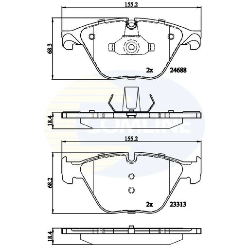 Comline 4 x Front Brake Pad Set CBP06097
