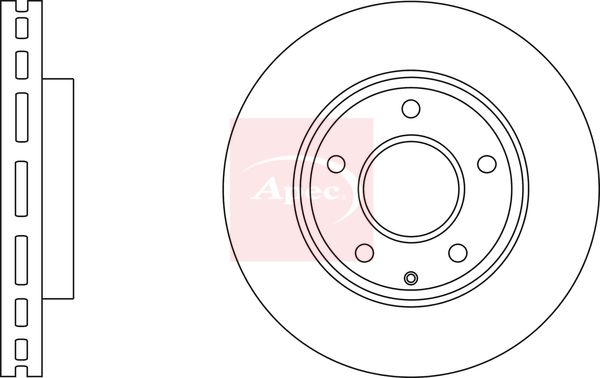 Apec 2 x Brake Disc Set Vented
