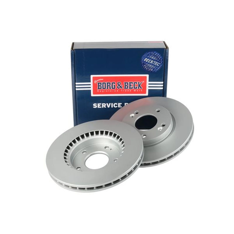 Borg & Beck 2 x Solid Front Brake Discs BBD5556