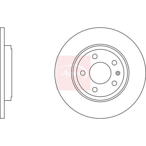 Apec 2 x Solid Rear Brake Discs DSK2318