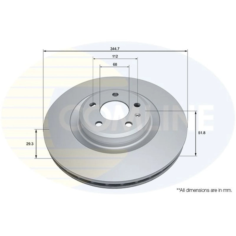 Comline 2 x Front Brake Discs ADC1479V