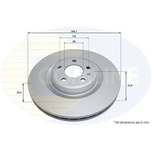 Comline 2 x Front Brake Discs ADC1479V