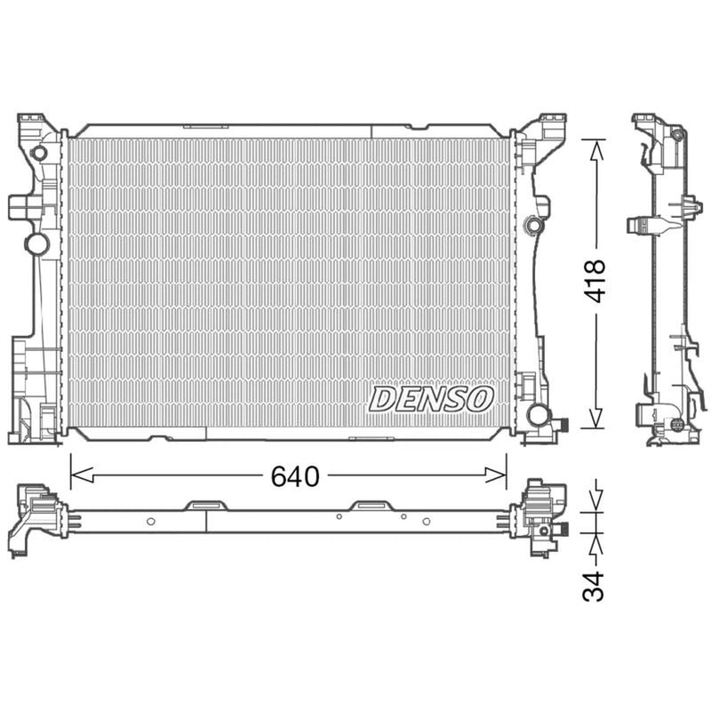 Denso Engine Radiator DRM17054