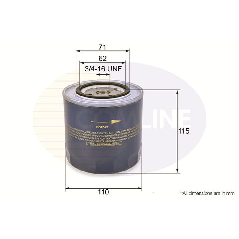 Comline Engine Oil Filter EOF052
