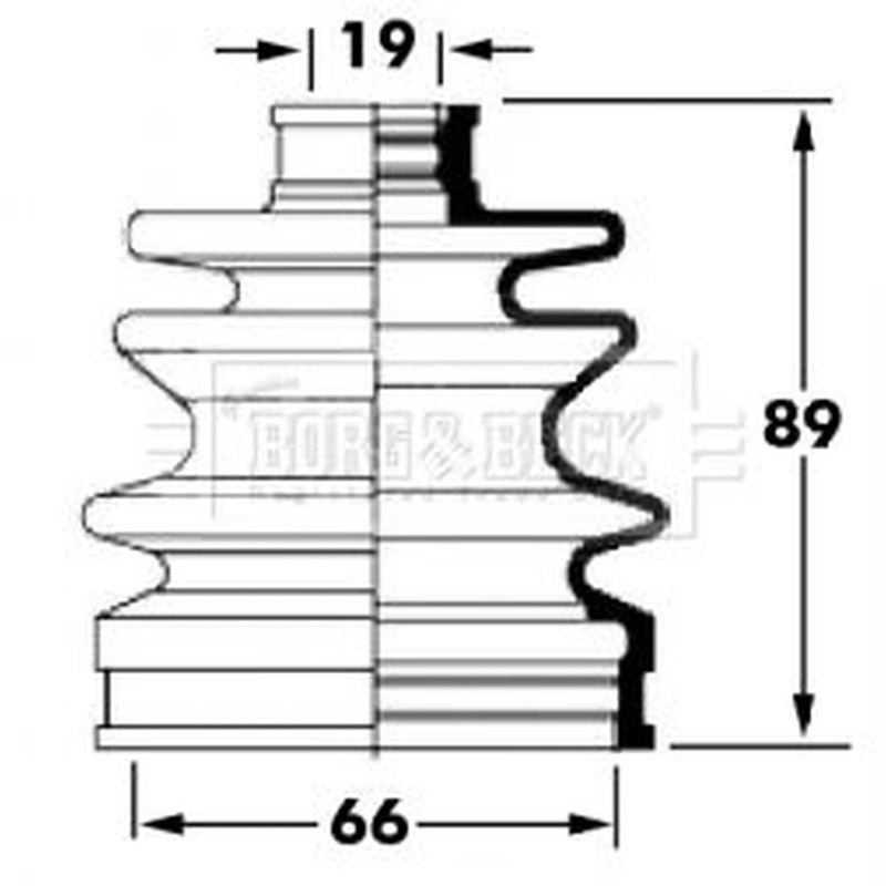 Borg & Beck Drive Shaft Bellow Kit Front Left BCB6043