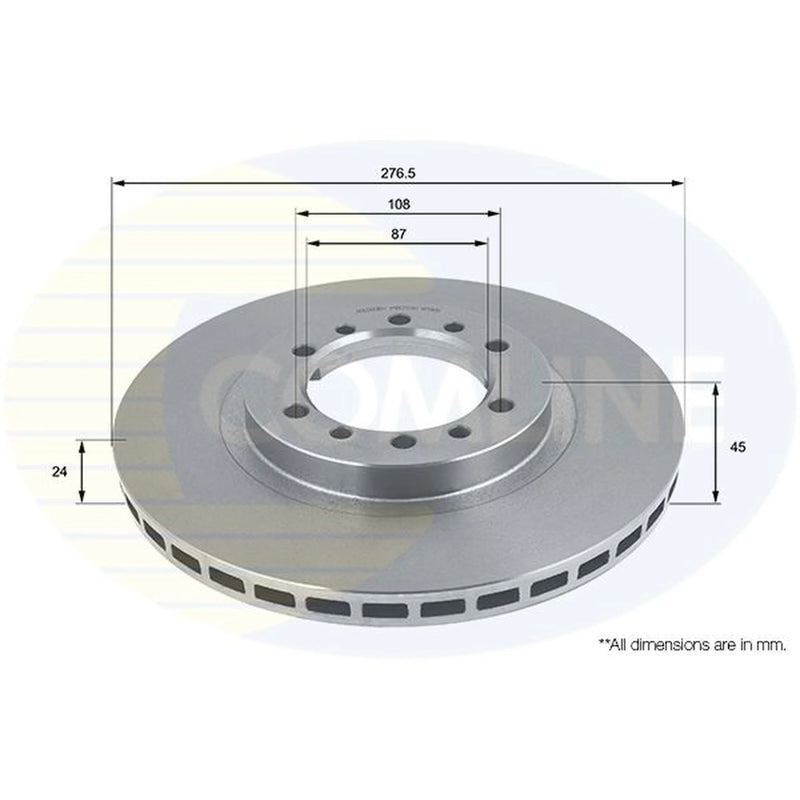 Comline 2 x Front Brake Discs ADC0336V