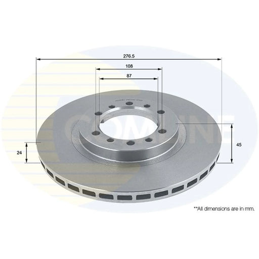 Comline 2 x Front Brake Discs ADC0336V