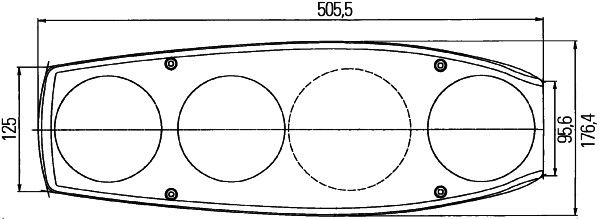 Hella 2VP 341 419-087 Tail Light Assembly
