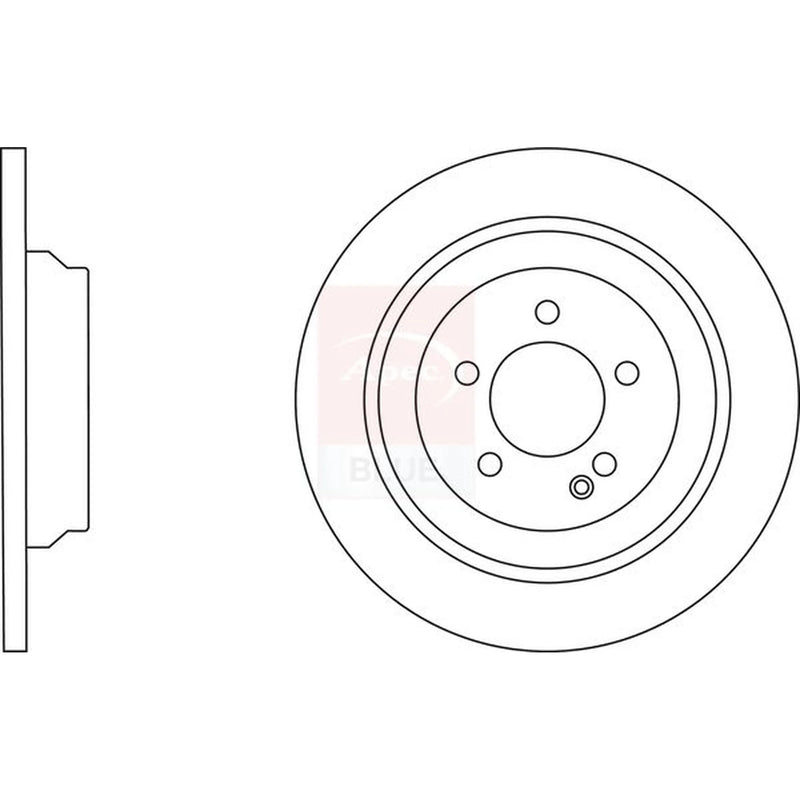 Apec 2 x Solid Rear Brake Discs SDK6825