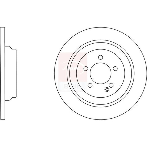 Apec 2 x Solid Rear Brake Discs SDK6825