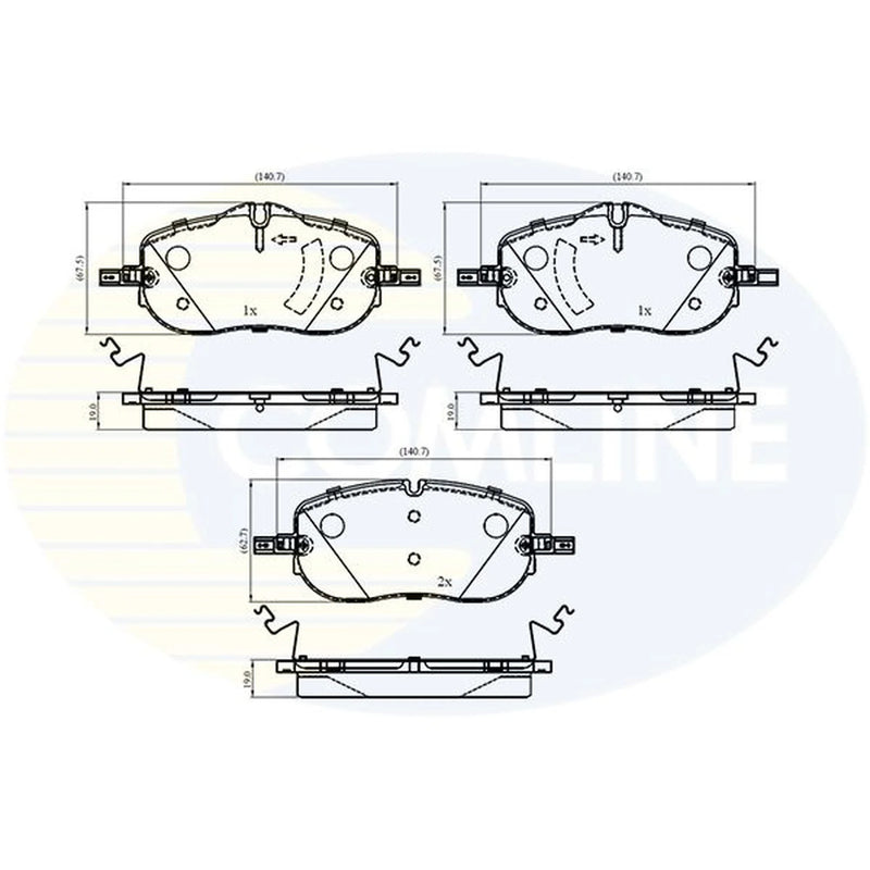 Comline Front Brake Pad Set CBP03806