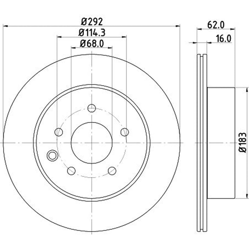 DON 2 x Internally Vented Rear Brake Discs PCD11422