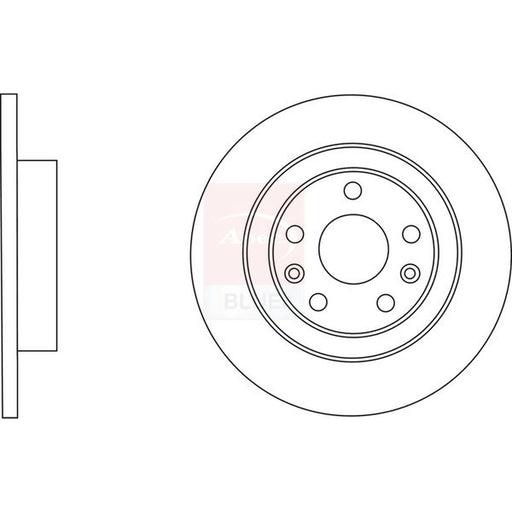 Apec 2 x Solid Rear Brake Discs SDK6715