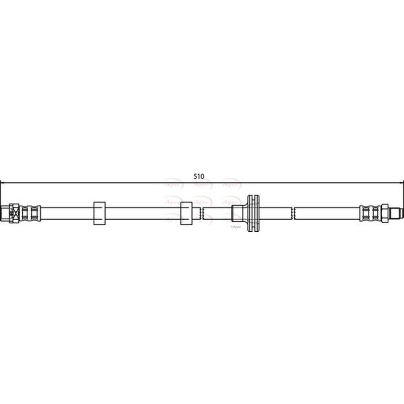 Apec Brake Hydraulic Hose Line Front HOS3682