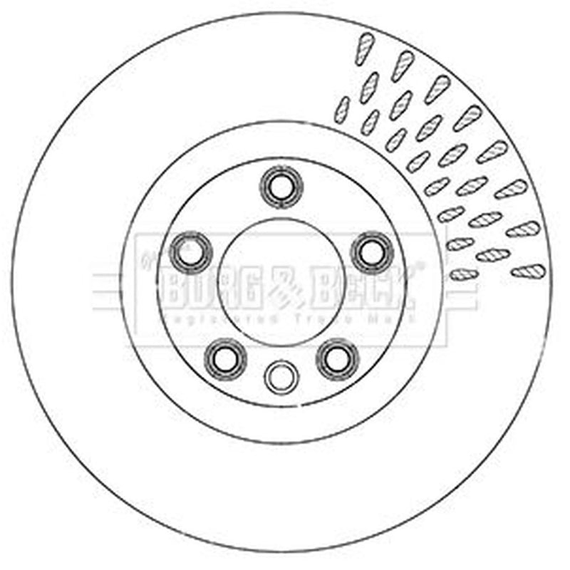 Borg & Beck 2 x Vented Front Brake Discs BBD6055S