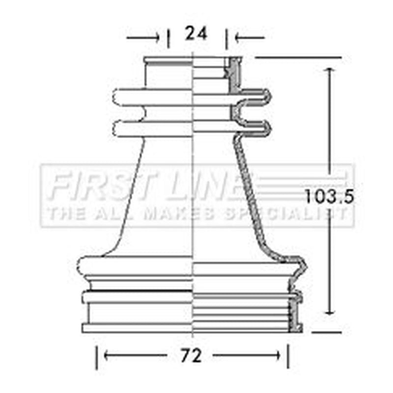 First Line Drive Shaft Bellow Kit Front Left FCB2638