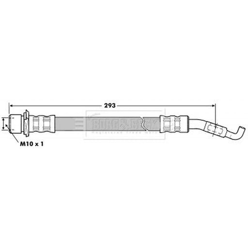 Borg & Beck Brake Hydraulic Hose Line Rear Left BBH7215