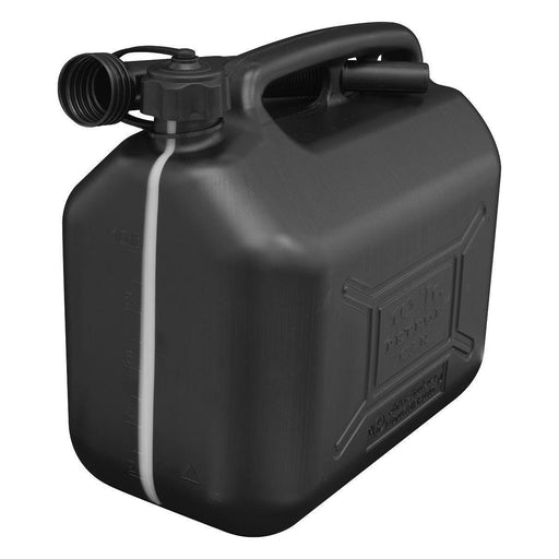 Sealey Fuel Can 10L Black JC10PB Sealey  - Town Parts