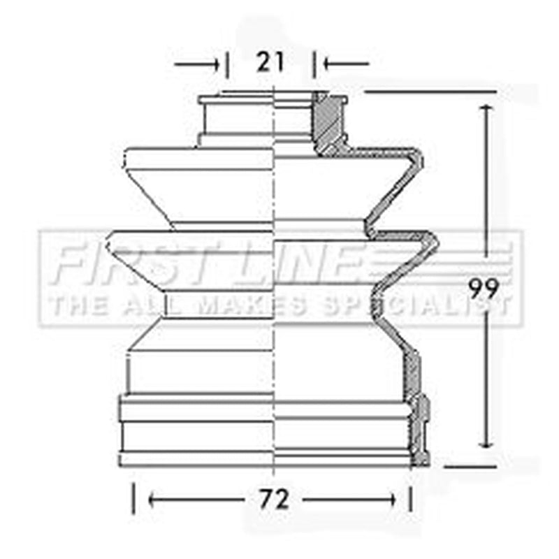 First Line Drive Shaft Bellow Kit Front Left FCB2484