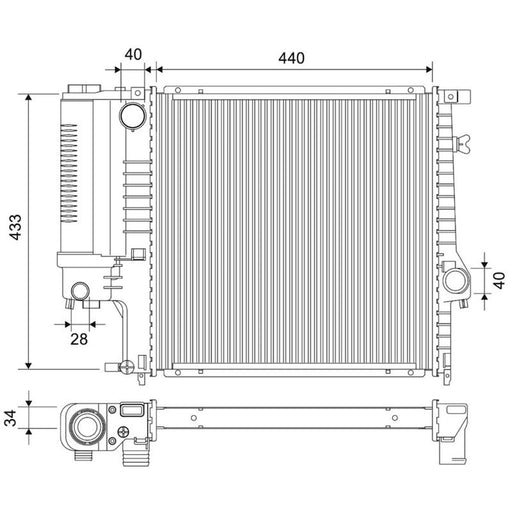 Valeo Engine Radiator 701833