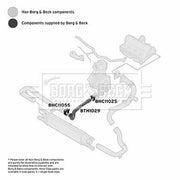 Borg & Beck Intercooler Turbo Charge Air Hose Lower BTH1029