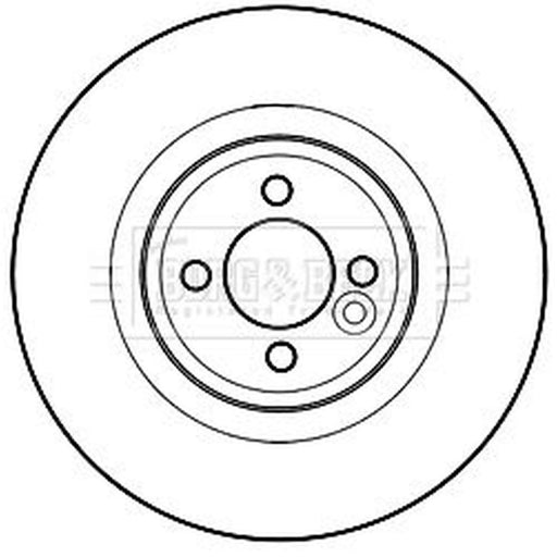 Borg & Beck 2 x Vented Front Brake Discs BBD5333
