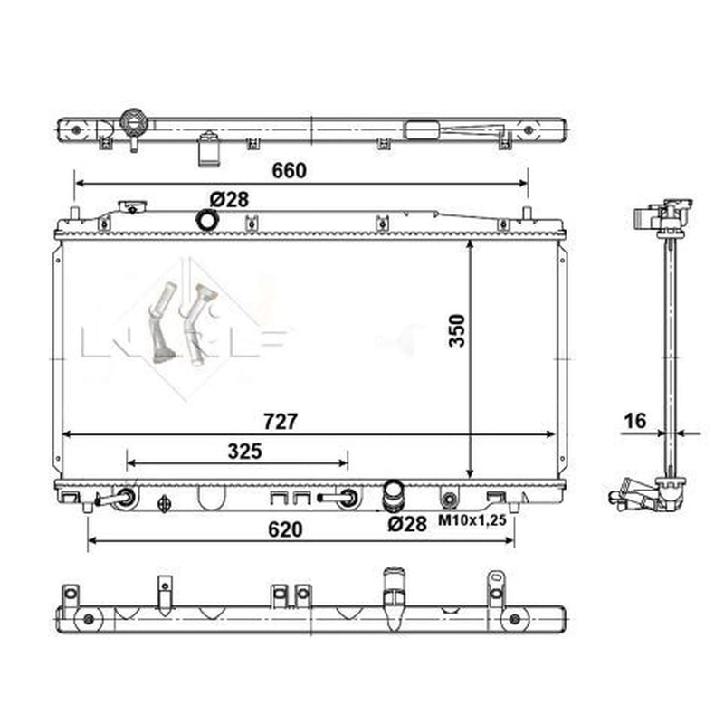 NRF Engine Radiator 54505