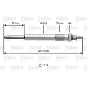 Valeo Diesel Engine Glow Plug 345103
