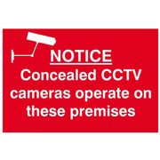Scan Notice Concealed CCTV Camera - PVC Sign 300 x 200mm - 1607
