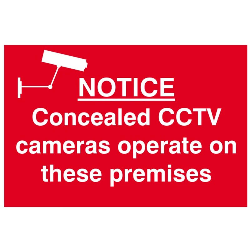 Scan Notice Concealed CCTV Camera - PVC Sign 300 x 200mm - 1607