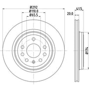 DON 2 x Externally Vented Rear Brake Discs PCD12132